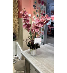 Yapay  Rose Orkide Çift Dal