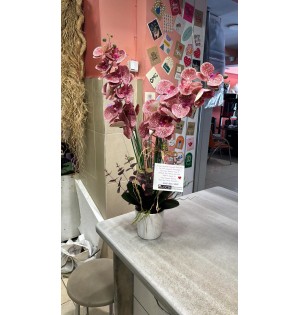 Yapay  Rose Orkide Çift Dal